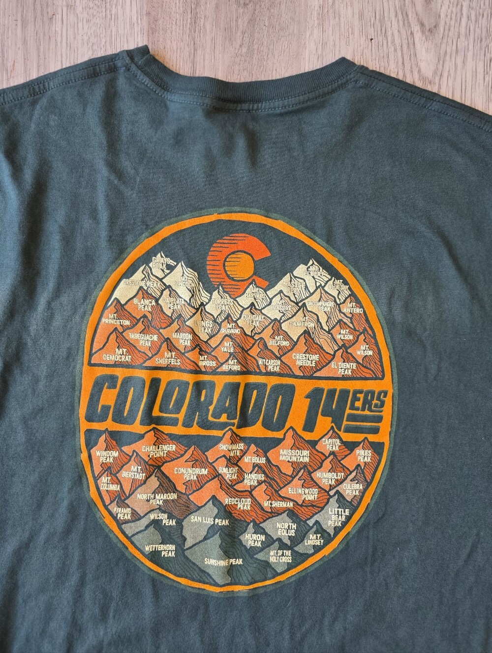 Blue 84 Colorado 14ers Mountain Graphic Tee Large NWT